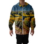 Sunflowers Flowers Nature Kids  Hooded Windbreaker