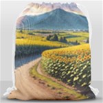 Sunflowers Flowers Nature Drawstring Bag (Large)