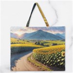 Sunflowers Flowers Nature Zipper Large Tote Bag