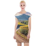 Sunflowers Flowers Nature Cap Sleeve Bodycon Dress