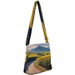 Sunflowers Flowers Nature Zipper Messenger Bag