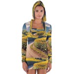 Sunflowers Flowers Nature Long Sleeve Hooded T-shirt