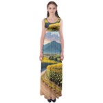 Sunflowers Flowers Nature Empire Waist Maxi Dress