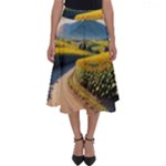 Sunflowers Flowers Nature Perfect Length Midi Skirt