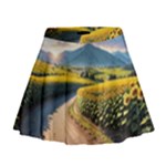 Sunflowers Flowers Nature Mini Flare Skirt
