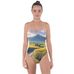 Sunflowers Flowers Nature Tie Back One Piece Swimsuit