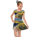 Sunflowers Flowers Nature Kids  Cap Sleeve Dress