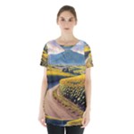 Sunflowers Flowers Nature Skirt Hem Sports Top