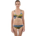 Sunflowers Flowers Nature Wrap Around Bikini Set