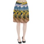 Sunflowers Flowers Nature Pleated Skirt