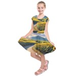 Sunflowers Flowers Nature Kids  Short Sleeve Dress