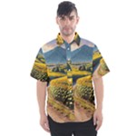 Sunflowers Flowers Nature Men s Short Sleeve Shirt