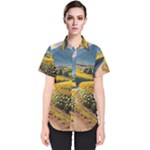 Sunflowers Flowers Nature Women s Short Sleeve Shirt