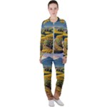 Sunflowers Flowers Nature Casual Jacket and Pants Set