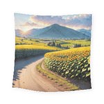Sunflowers Flowers Nature Square Tapestry (Small)