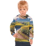 Sunflowers Flowers Nature Kids  Hooded Pullover