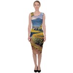 Sunflowers Flowers Nature Sleeveless Pencil Dress