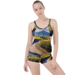 Sunflowers Flowers Nature Boyleg Tankini Set 