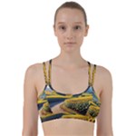 Sunflowers Flowers Nature Line Them Up Sports Bra