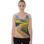 Sunflowers Flowers Nature Velvet Tank Top