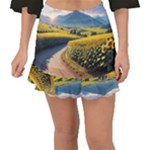Sunflowers Flowers Nature Fishtail Mini Chiffon Skirt