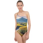 Sunflowers Flowers Nature Classic One Shoulder Swimsuit