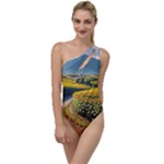Sunflowers Flowers Nature To One Side Swimsuit