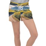 Sunflowers Flowers Nature Women s Velour Lounge Shorts