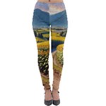 Sunflowers Flowers Nature Lightweight Velour Leggings
