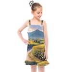 Sunflowers Flowers Nature Kids  Overall Dress