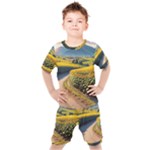 Sunflowers Flowers Nature Kids  T-Shirt and Shorts Set