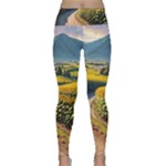 Sunflowers Flowers Nature Lightweight Velour Classic Yoga Leggings