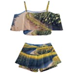 Sunflowers Flowers Nature Kids  Off Shoulder Skirt Bikini