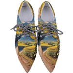 Sunflowers Flowers Nature Pointed Oxford Shoes
