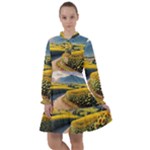 Sunflowers Flowers Nature All Frills Dress