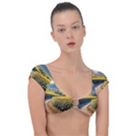 Sunflowers Flowers Nature Cap Sleeve Ring Bikini Top