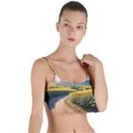 Sunflowers Flowers Nature Layered Top Bikini Top 