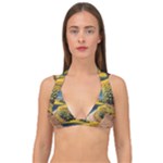 Sunflowers Flowers Nature Double Strap Halter Bikini Top
