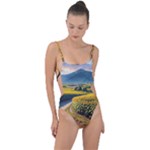Sunflowers Flowers Nature Tie Strap One Piece Swimsuit