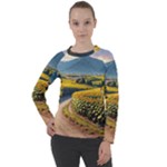 Sunflowers Flowers Nature Women s Long Sleeve Raglan T-Shirt