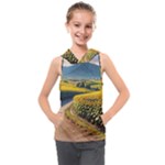 Sunflowers Flowers Nature Kids  Sleeveless Hoodie