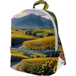 Sunflowers Flowers Nature Zip Up Backpack