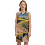 Sunflowers Flowers Nature Kids  Basketball Mesh Set