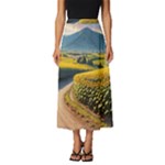 Sunflowers Flowers Nature Classic Midi Chiffon Skirt