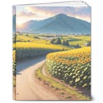 Sunflowers Flowers Nature 8  x 10  Hardcover Notebook