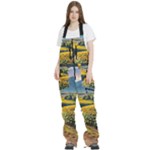 Sunflowers Flowers Nature Women s Front Zip Ski And Snowboard Bib Pants