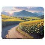 Sunflowers Flowers Nature 17  Vertical Laptop Sleeve Case With Pocket