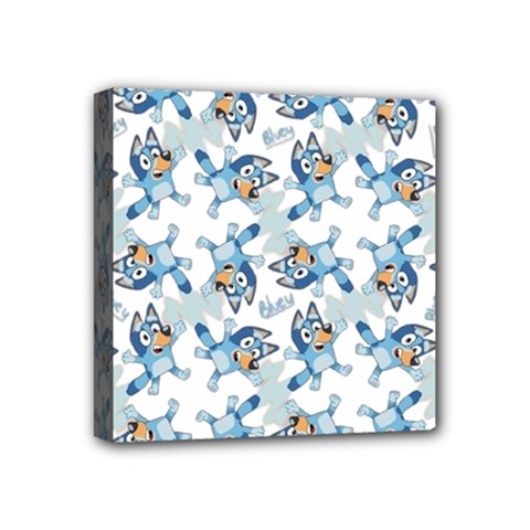 Bluey, Bluey merch, Bluey pattern, Bluey Bluey, bingo, Bluey design, bluey dog Mini Canvas 4  x 4  (Stretched) from ArtsNow.com