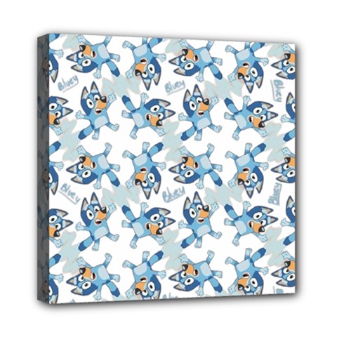 Bluey, Bluey merch, Bluey pattern, Bluey Bluey, bingo, Bluey design, bluey dog Mini Canvas 8  x 8  (Stretched) from ArtsNow.com