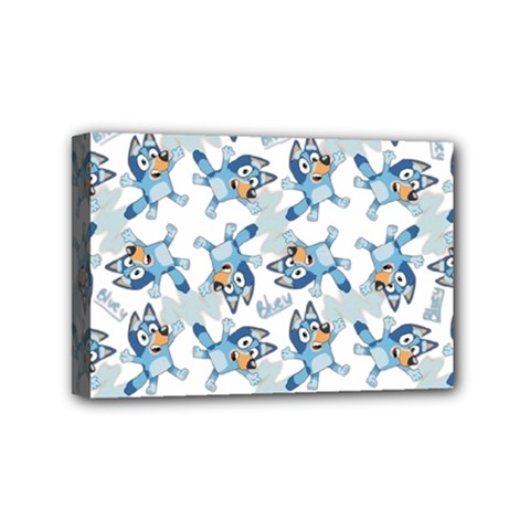Bluey, Bluey merch, Bluey pattern, Bluey Bluey, bingo, Bluey design, bluey dog Mini Canvas 6  x 4  (Stretched) from ArtsNow.com